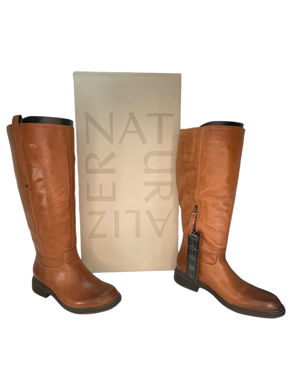 Naturalizer On Time Brown Leather Wide Calf Knee High Womens Boots Size 9.5M - Picture 14 of 15